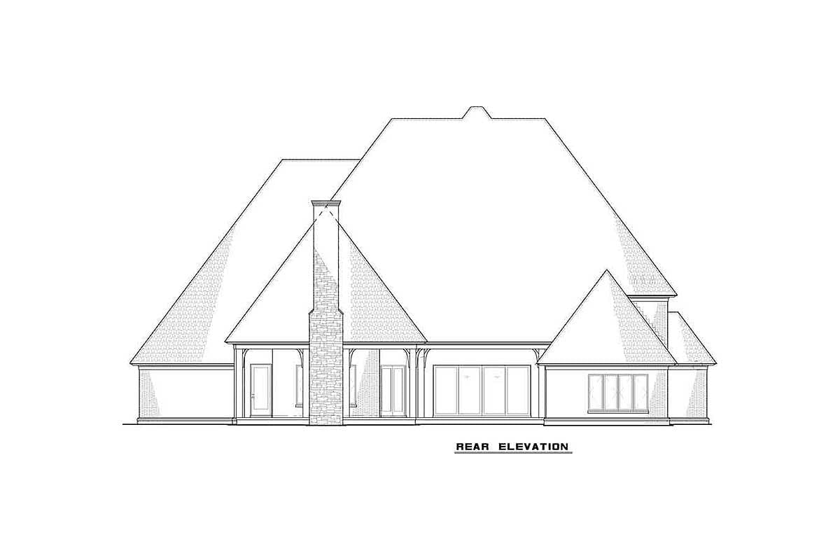 Plan 70579MK: Stunning 4-Bed House Plan with Upstairs Balcony - 6001 Sq Ft - Image #19 - European, French Country