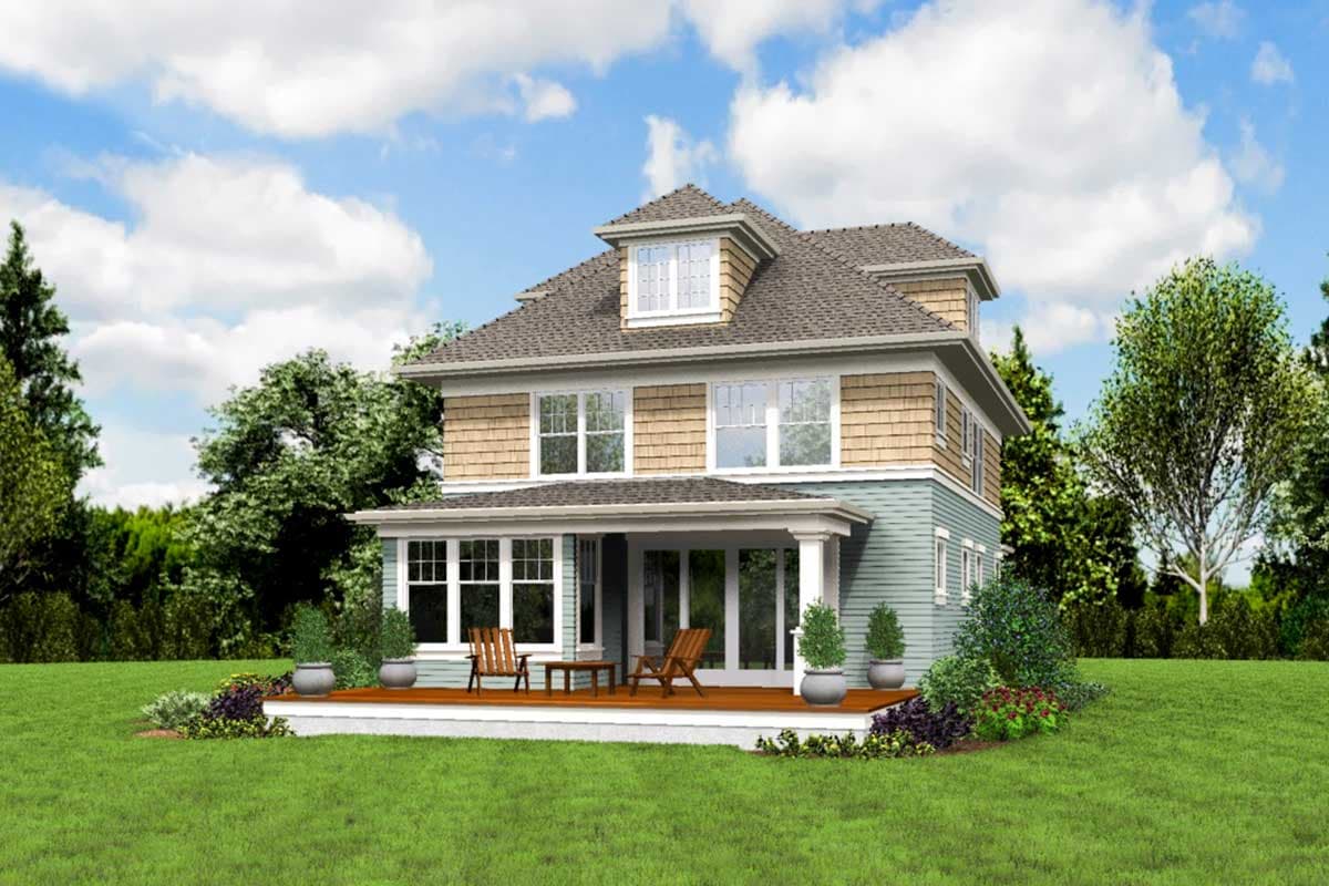 Plan 69676AM: Four Square Craftsman House Plan - Image #9 - Craftsman, Northwest, Traditional, Victorian