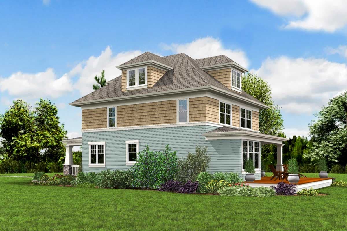 Plan 69676AM: Four Square Craftsman House Plan - Image #11 - Craftsman, Northwest, Traditional, Victorian