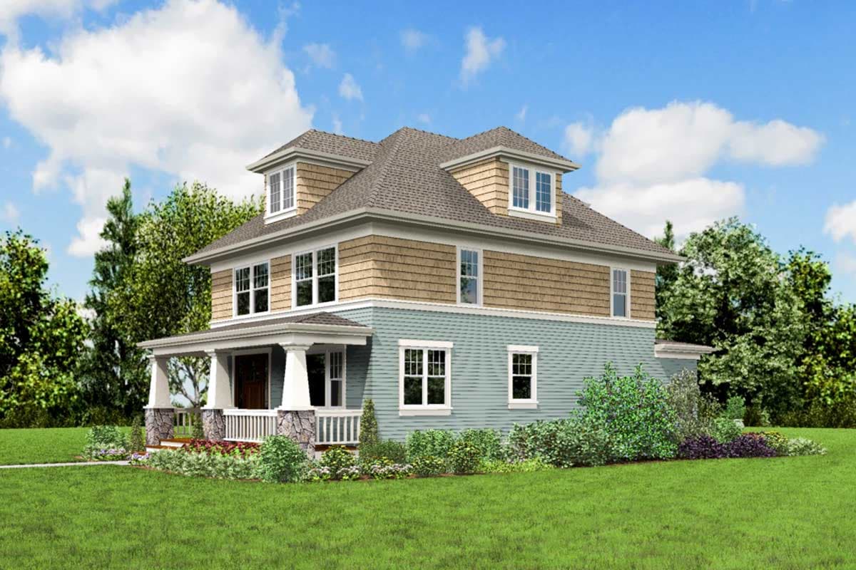 Plan 69676AM: Four Square Craftsman House Plan - Image #13 - Craftsman, Northwest, Traditional, Victorian