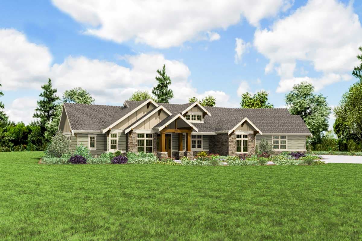 Plan 69677AM: Handsome Craftsman House Plan - 2493 Sq Ft - Image #5 - Craftsman, Northwest, Ranch