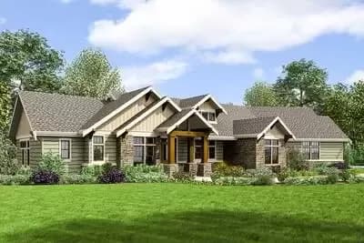 Handsome Craftsman House Plan - 2493 Sq Ft