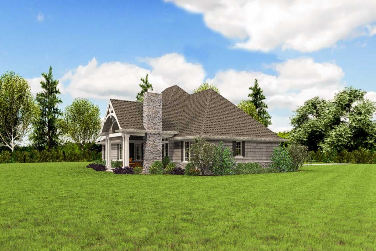 Plan 69678AM: Three Bedroom Craftsman Home Plan with Expanded Garage - Image #6 - Craftsman, Northwest, Shingle