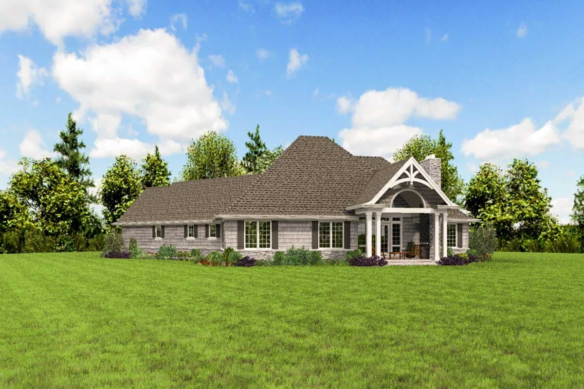 Plan 69678AM: Three Bedroom Craftsman Home Plan with Expanded Garage - Image #8 - Craftsman, Northwest, Shingle