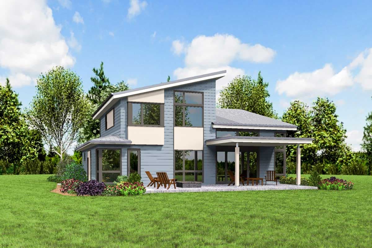 Plan 69681AM: Contemporary House Plan with Flex Room - Image #8 - Contemporary, Modern, Northwest