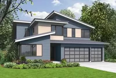 Contemporary House Plan with Flex Room