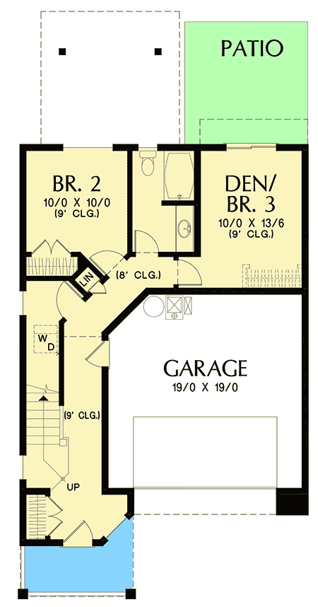 Plan 69683AM: Petite Starter Home - Floor Plan - Main Level - Northwest, Traditional