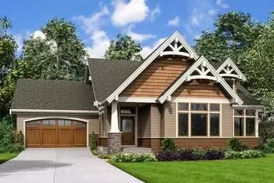 Craftsman House Plan with Open Layout