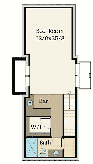 Plan 85244MS: Narrow Lot 3 Bed Craftsman House Plan with 1-Car Garage - Floor Plan - Lower Level - Craftsman, Northwest