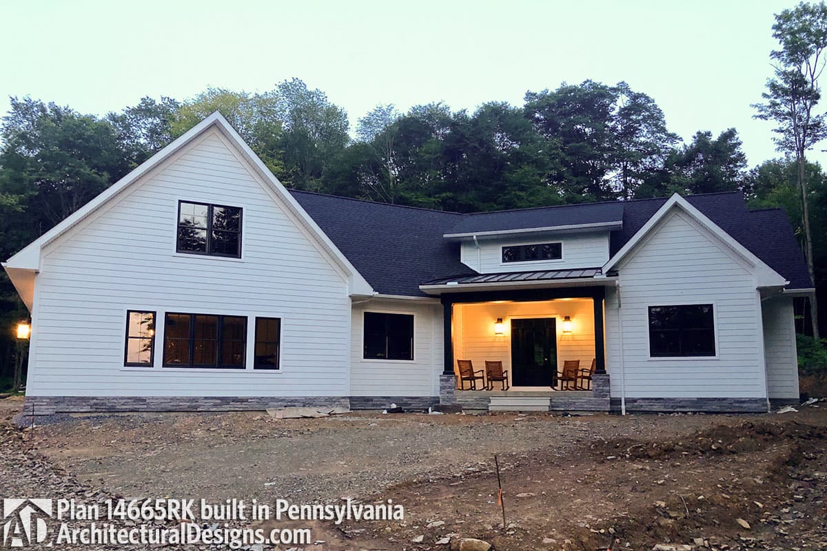 build gallery item - Modern Farmhouse Plan 14665RK comes to life in Pennsylvania