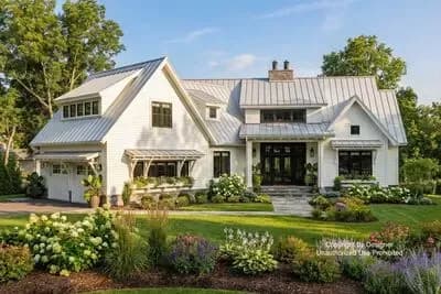 Expandable Modern Farmhouse House Plan with Options - 2157 Sq Ft