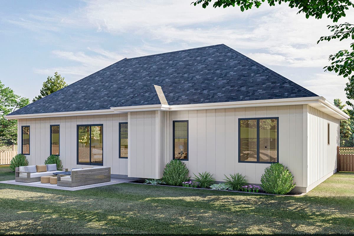 Plan 62732DJ: 3-Bed Modern Farmhouse Ranch Home Plan - 1457 Sq Ft - Image #8 - Bungalow, Country, Farmhouse, Ranch