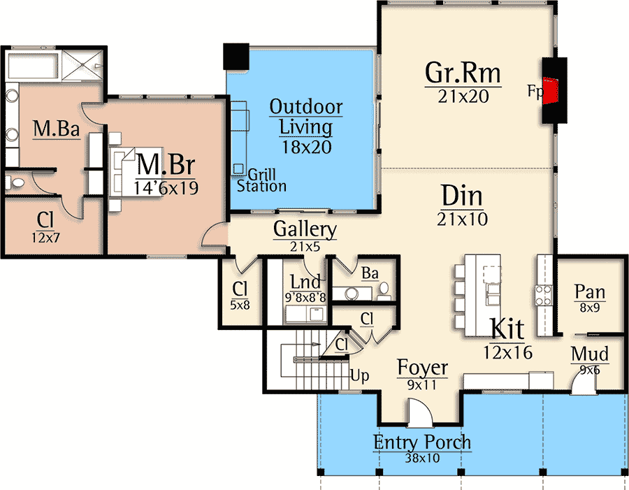 Plan 18852CK: Exciting Contemporary House Plan with Master Bedroom Wing - Floor Plan - Main Level - Contemporary, Modern, Mountain, Rustic