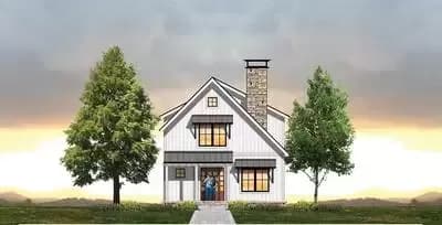 Cozy 3-Bed Farmhouse Plan