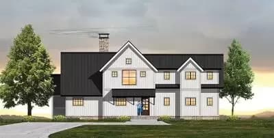 Modern Farmhouse Plan with Two Master Suites