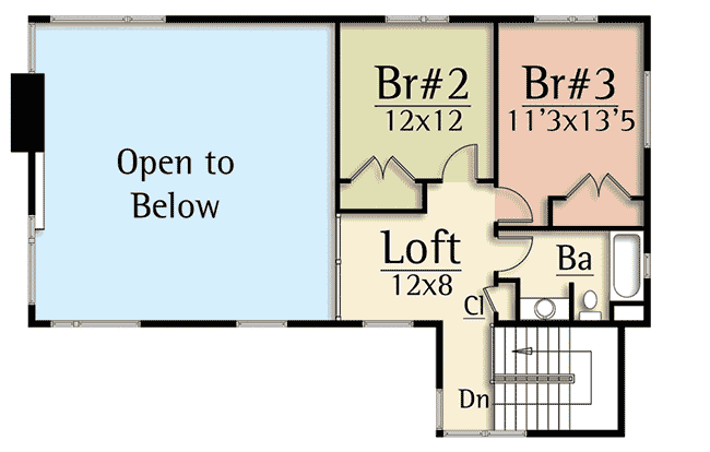 Plan 18856CK: Modern 3-Bed House Plan with Dramatic Natural Lighting - Floor Plan - 2nd Floor - Contemporary, Modern