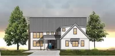 3-Bed Modern Farmhouse Plan with Upstairs Game Room