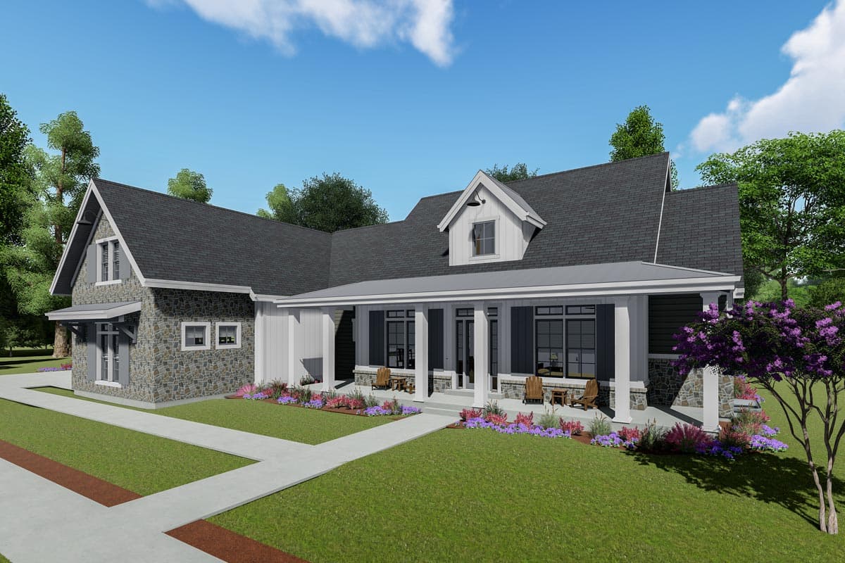 Plan 64464SC: Flexible 3-Bed Modern Farmhouse with Bonus Spaces - Image #7 - Cottage, Country, Craftsman, Farmhouse, Modern Farmhouse, Ranch, Rustic, Traditional