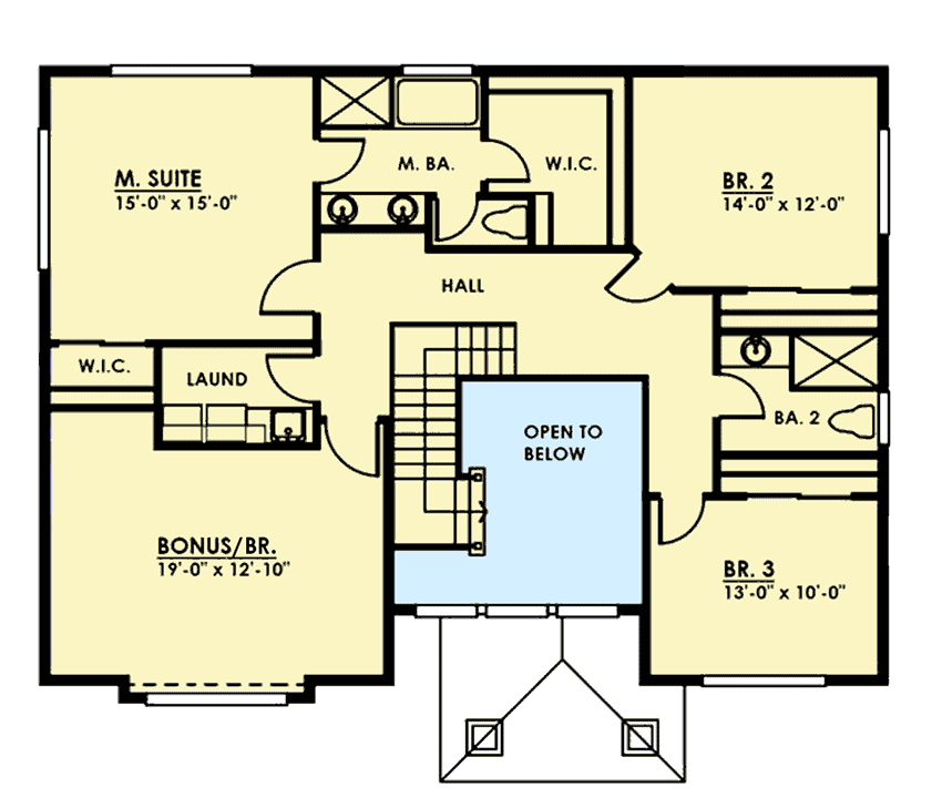 Plan 666002RAF: Contemporary House Plan with Upstairs Flex Room - 2543 Sq Ft - Floor Plan - 2nd Floor - Contemporary, Northwest