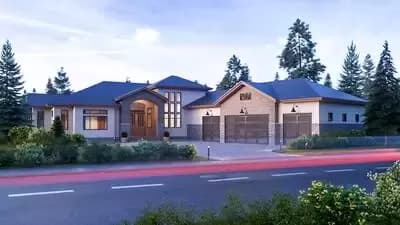 Two Bedroom Modern European House Plan