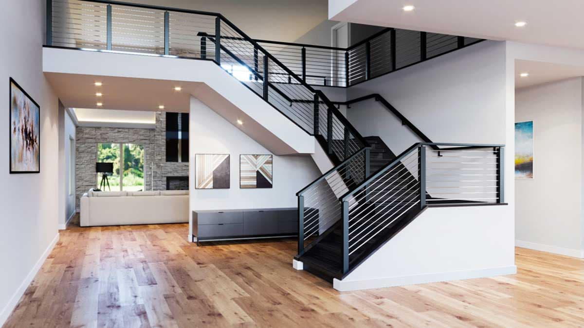 Plan 666024RAF: Modern House Plan with 2-Story Ceilings and Walls of Glass - Image #5 - Contemporary, Modern, Northwest