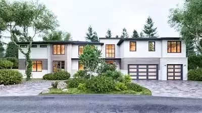 Six Bedroom Contemporary House Plan