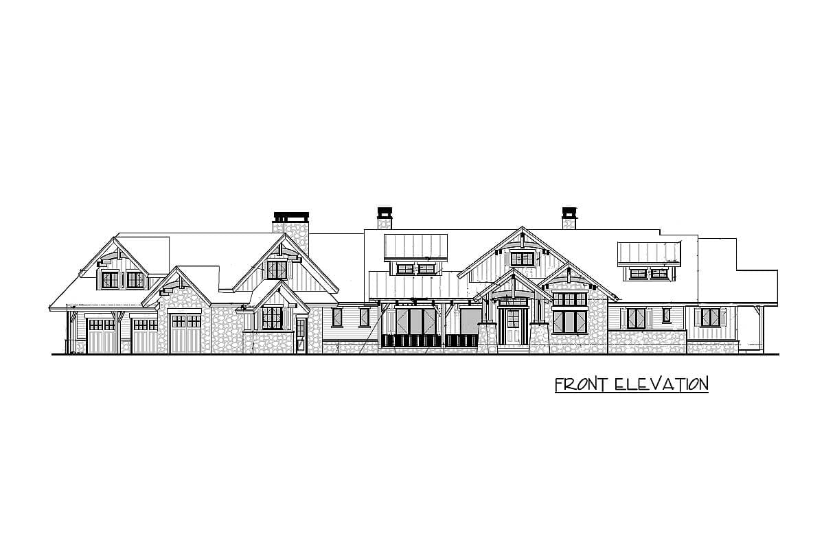 Plan 95046RW: Luxurious Mountain Ranch Home Plan with Lower Level Expansion - 3623 Sq Ft - Image #9 - Country, Craftsman, Mountain, Ranch, Rustic