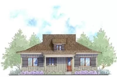 3-Bed Starter Home Plan with Optional Exterior
