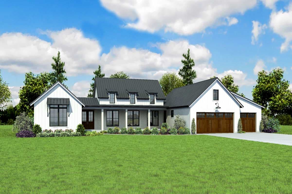 Plan 69690AM: Bright and Open Modern Farmhouse House Plan - 2798 Sq Ft - Image #4 - Country, Farmhouse, Modern Farmhouse, New American, Northwest, Ranch