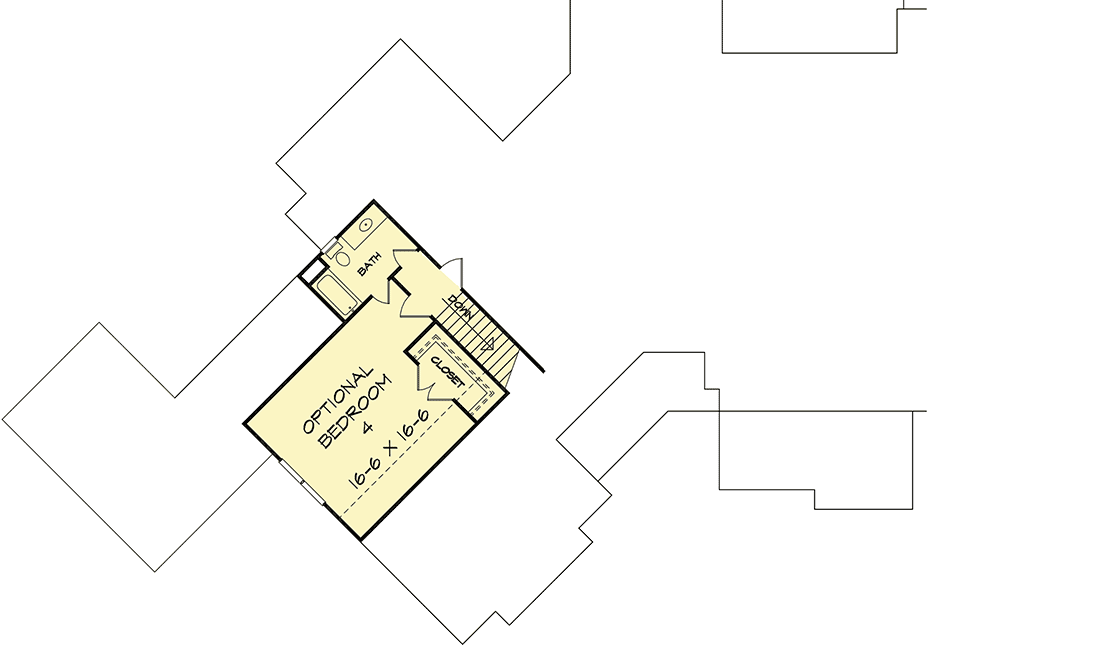 Plan 360008DK: Craftsman Ranch Home Plan with 3-Car Garage - Floor Plan - 2nd Floor - Country, Craftsman, New American