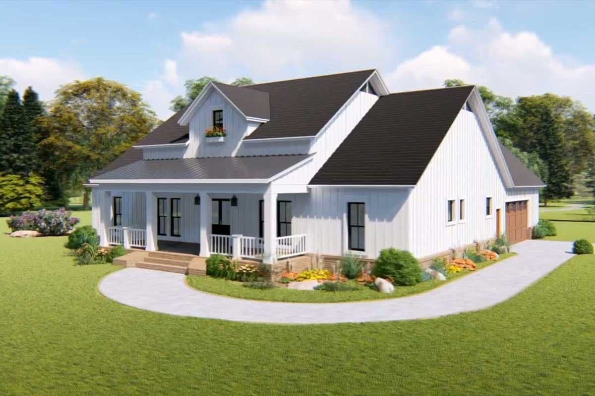 Plan 51183MM: Three-Bed Farmhouse Plan with Open Concept Living - 2107 Sq Ft - Image #7 - Country, Farmhouse, Modern Farmhouse, Ranch