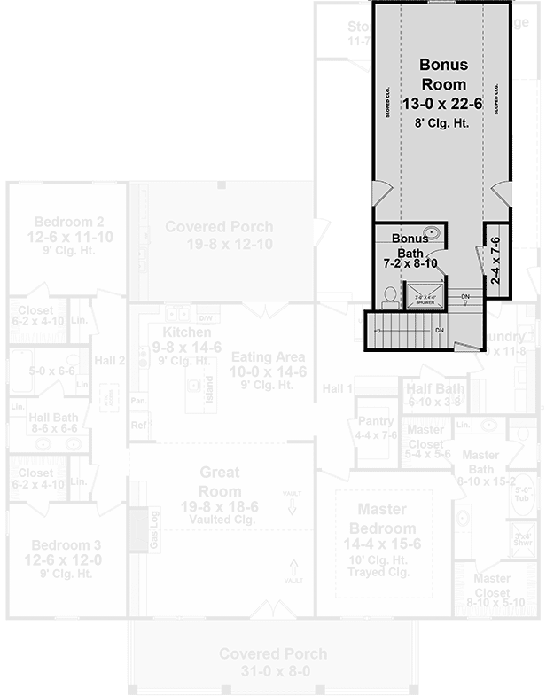 Plan 51183MM: Three-Bed Farmhouse Plan with Open Concept Living - 2107 Sq Ft - Floor Plan - Bonus - Country, Farmhouse, Modern Farmhouse, Ranch