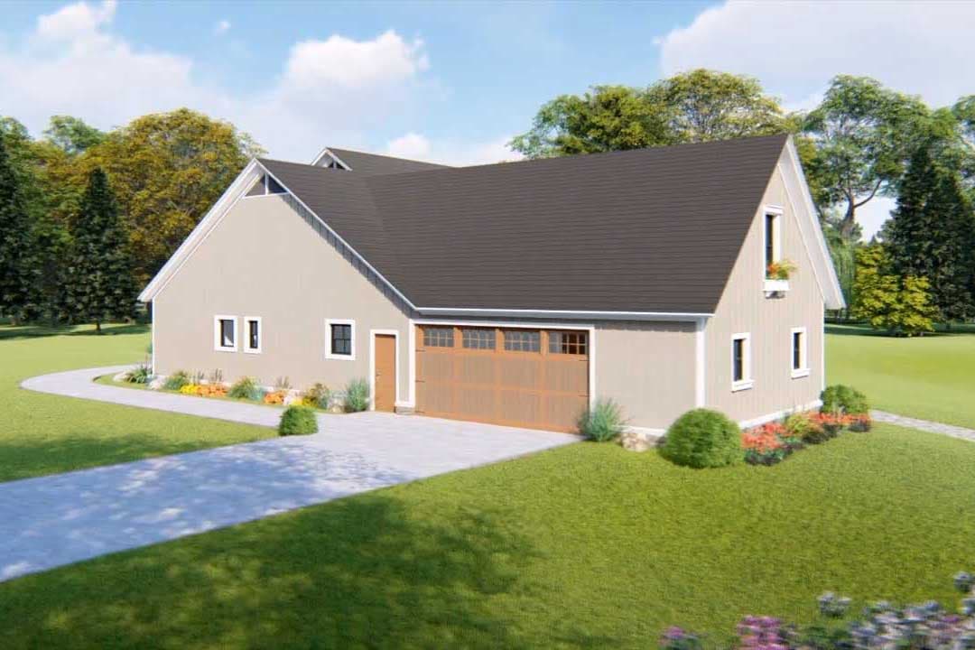 Plan 51184MM: 3-Bed Farmhouse Plan with Bonus Room and Bath Above Garage - Image #5 - Cottage, Farmhouse, Modern Farmhouse, Ranch, Southern