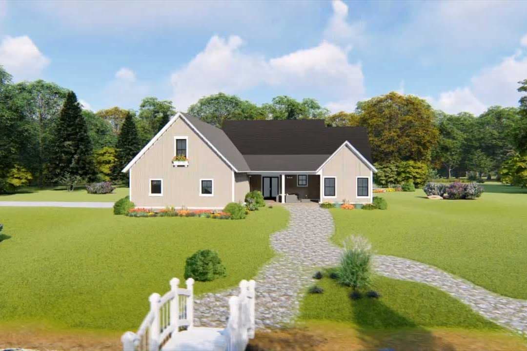 Plan 51184MM: 3-Bed Farmhouse Plan with Bonus Room and Bath Above Garage - Image #6 - Cottage, Farmhouse, Modern Farmhouse, Ranch, Southern