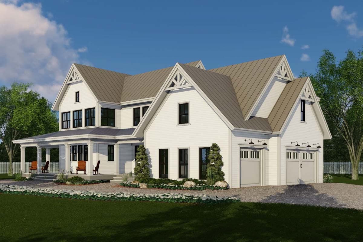 Plan 14666RK: Modern Farmhouse Plan with Loads of Porch Space - Image #4 - Country, Farmhouse
