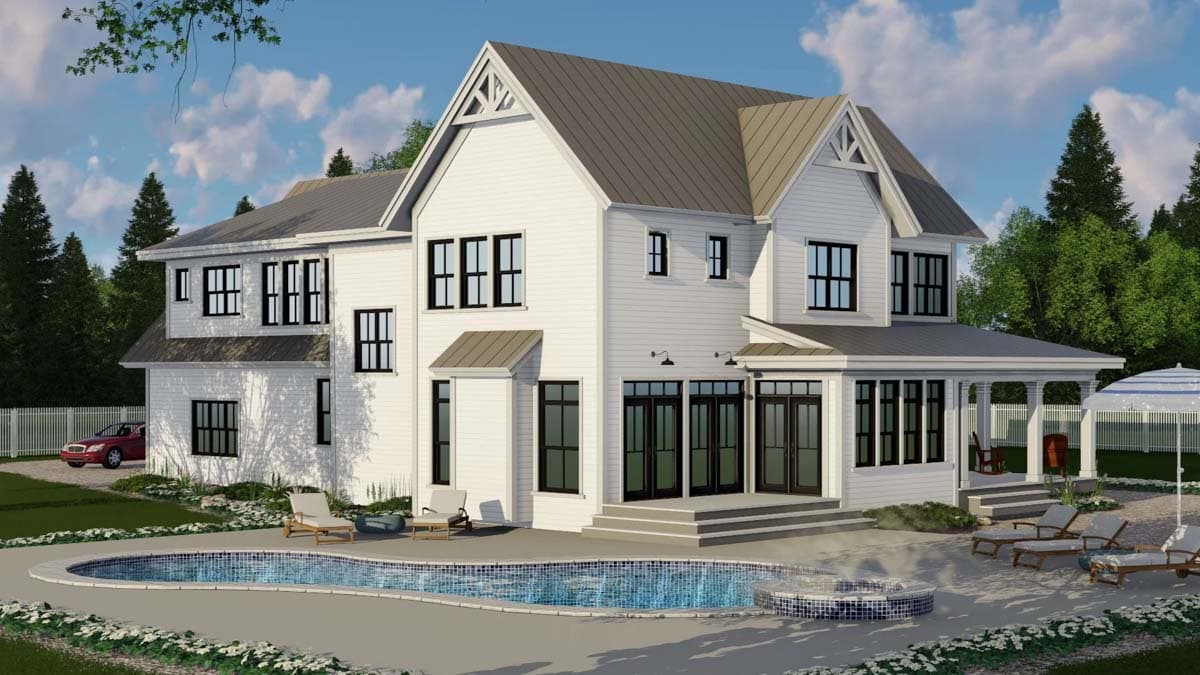 Plan 14666RK: Modern Farmhouse Plan with Loads of Porch Space - Image #5 - Country, Farmhouse