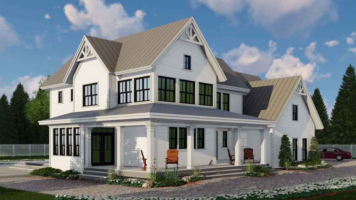 Plan 14666RK: Modern Farmhouse Plan with Loads of Porch Space - Image #6 - Country, Farmhouse