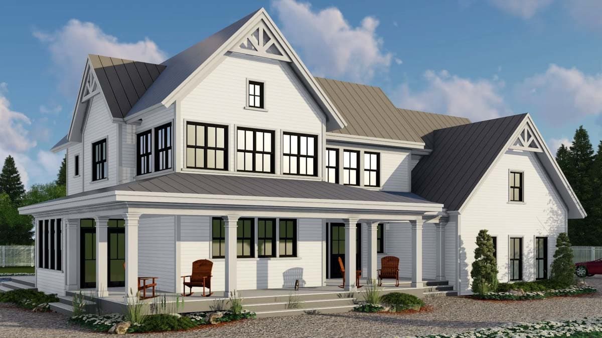 Plan 14666RK: Modern Farmhouse Plan with Loads of Porch Space - Image #7 - Country, Farmhouse