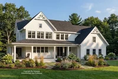 Modern Farmhouse Plan with Loads of Porch Space