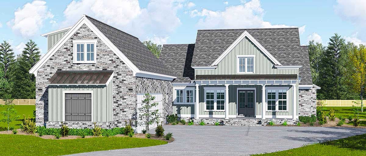 Plan 510027WDY: Modern Farmhouse Plan with Courtyard Garage and Bonus Above - Image #49 - Country, Farmhouse, Modern Farmhouse, New American, Southern, Traditional