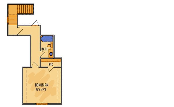 Plan 510028WDY: Country House Plan with Courtyard Garage and Bonus Above - Floor Plan - 2nd Floor - Country, Farmhouse, New American, Traditional