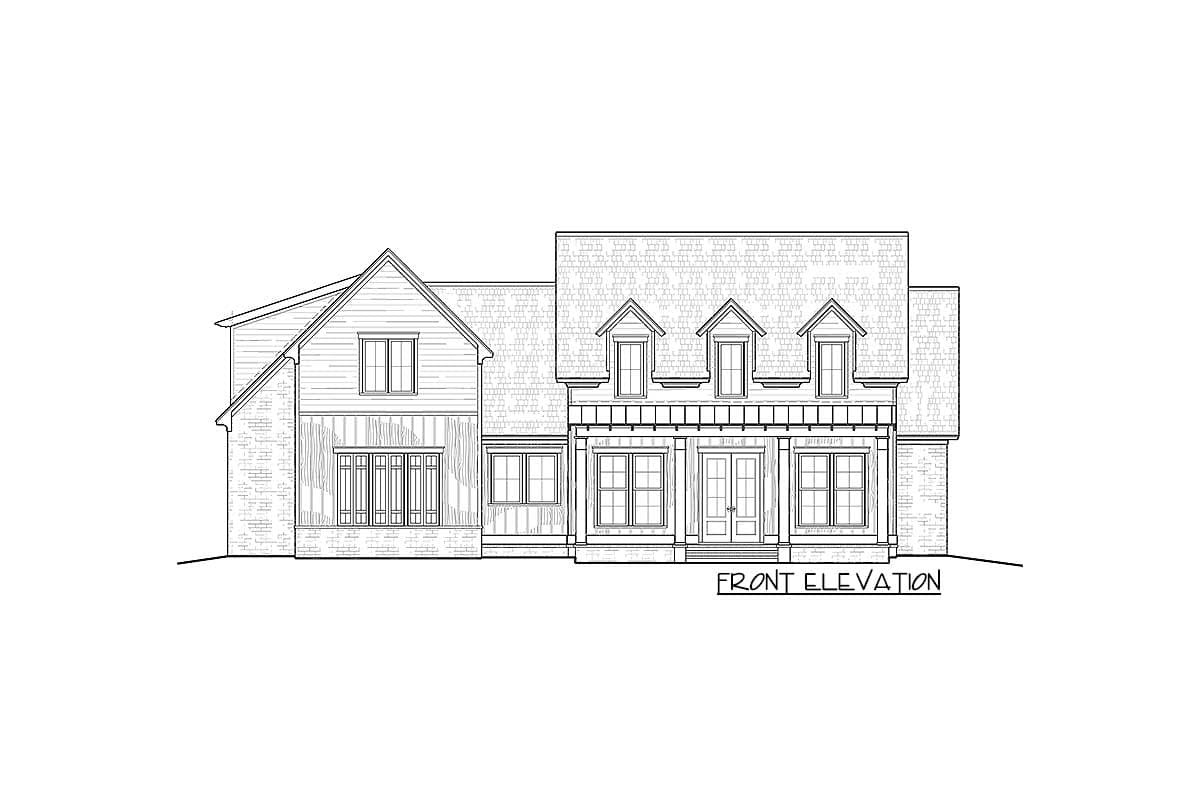 Plan 510028WDY: Country House Plan with Courtyard Garage and Bonus Above - Image #55 - Country, Farmhouse, New American, Traditional