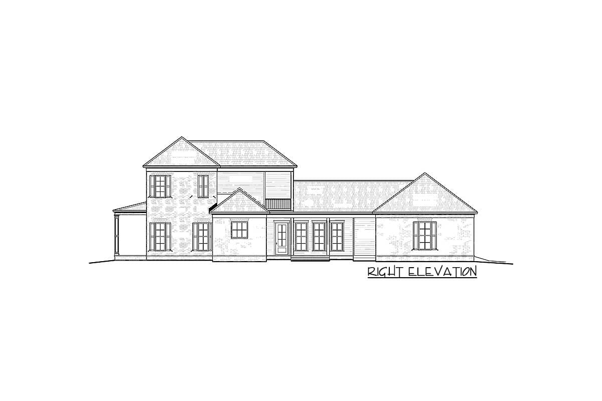 Plan 510030WDY: Southern Classic with Rear-Entry Garage - Image #47 - Contemporary, Country, European, French Country, Southern, Traditional