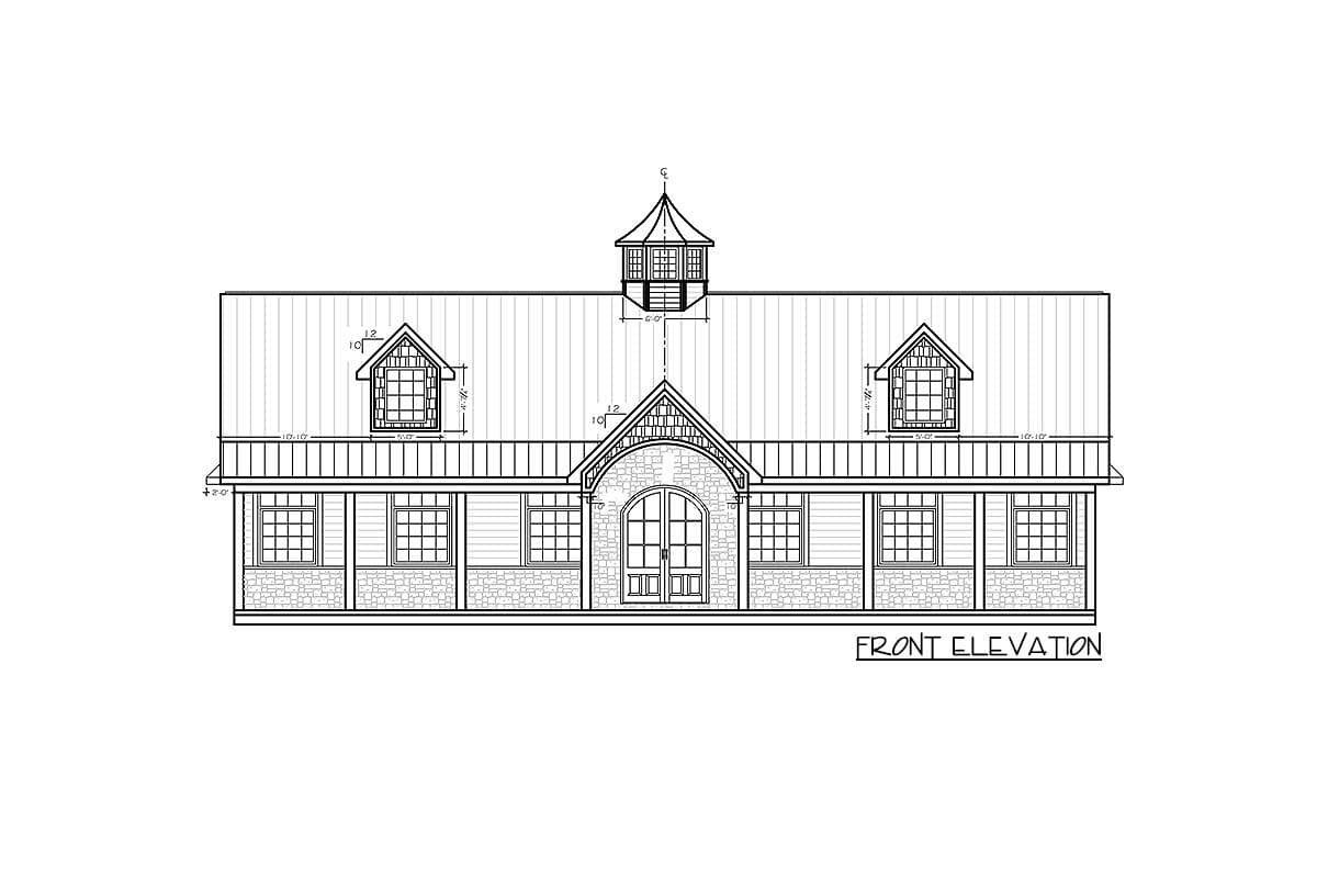 Plan 77637FB: 3-Bed Country Home Plan with Vaulted Open Concept Layout - Image #9 - Cabin, Cottage, Country, Rustic, Vacation