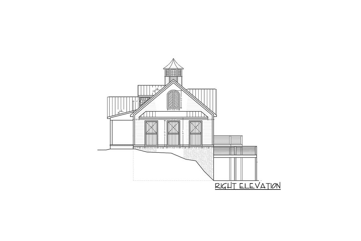 Plan 77637FB: 3-Bed Country Home Plan with Vaulted Open Concept Layout - Image #12 - Cabin, Cottage, Country, Rustic, Vacation