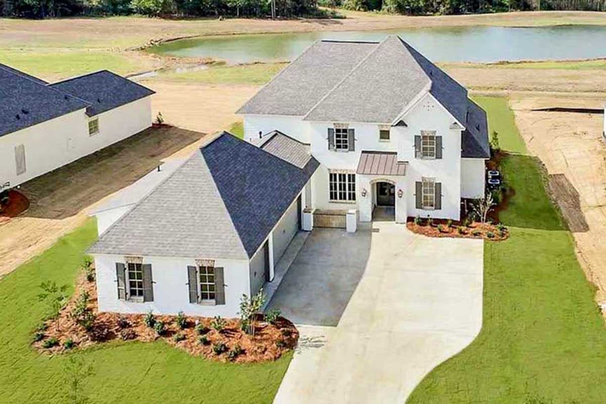 Plan 510031WDY: Southern Belle with Courtyard Garage and Vaulted Living Room - Image #41 - European, French Country, Georgian, Southern