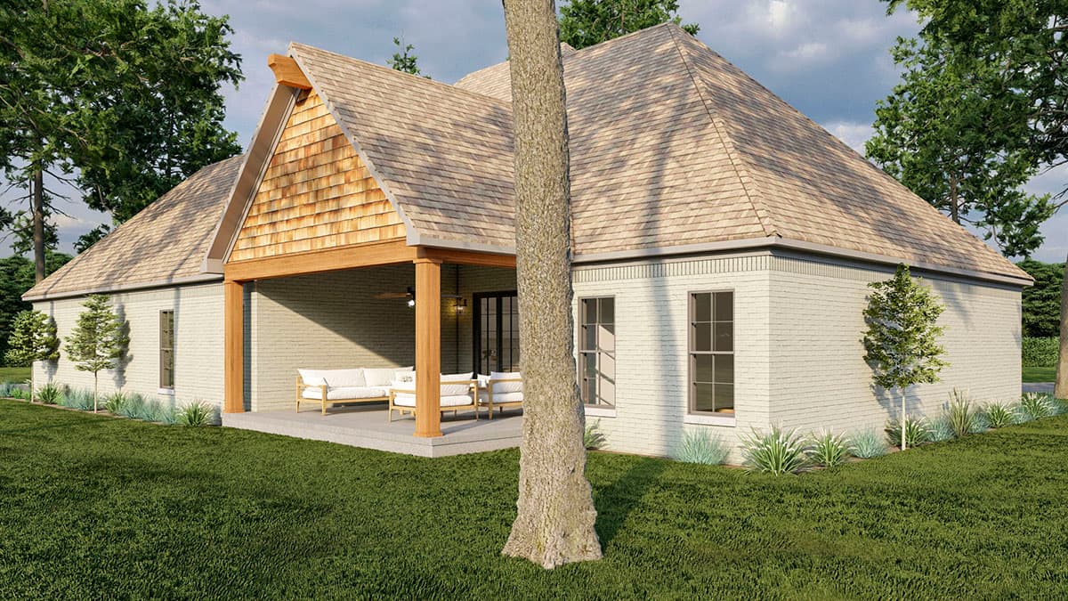 Plan 70582MK: One-Story House Plan With Vaulted Ceilings and Rear Grilling Porch - 2253 Sq Ft - Image #6 - Craftsman, Traditional