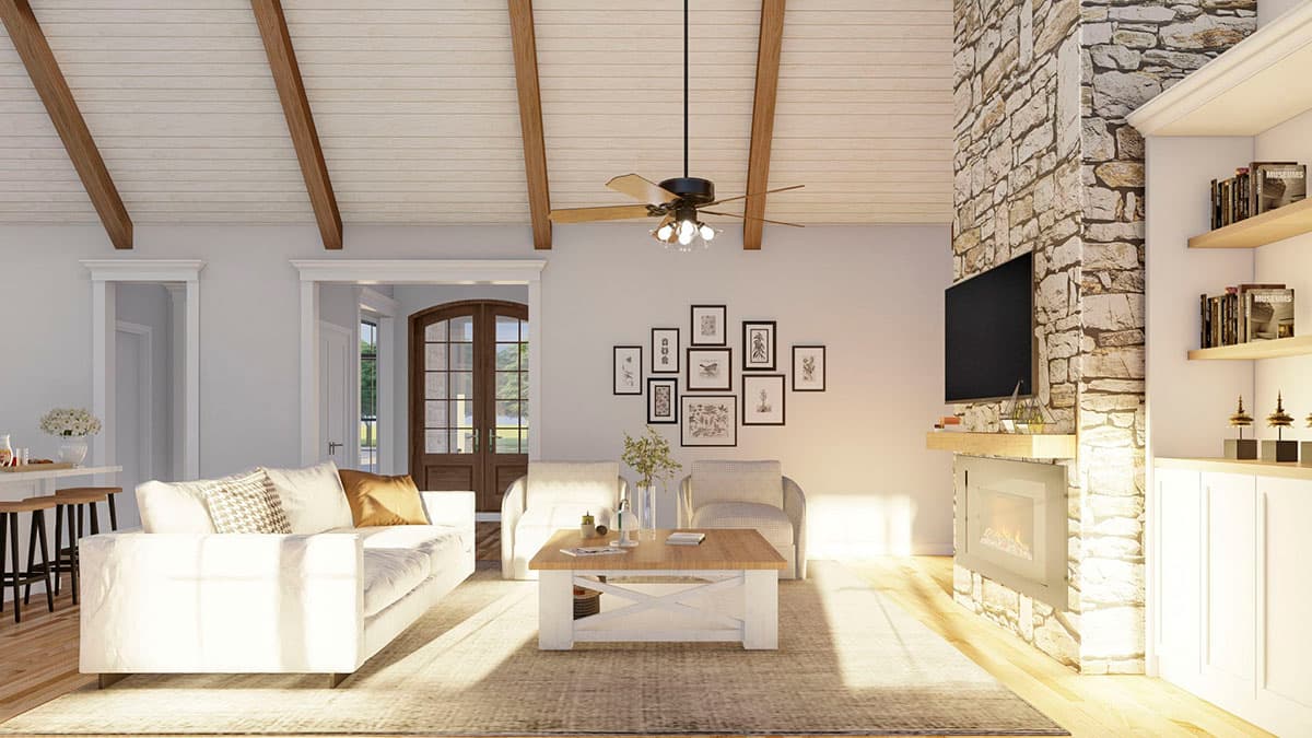 Plan 70582MK: One-Story House Plan With Vaulted Ceilings and Rear Grilling Porch - 2253 Sq Ft - Image #9 - Craftsman, Traditional