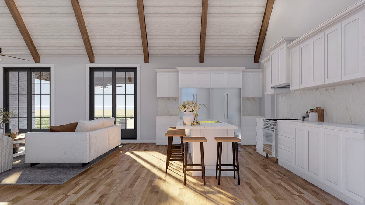 Plan 70582MK: One-Story House Plan With Vaulted Ceilings and Rear Grilling Porch - 2253 Sq Ft - Image #15 - Craftsman, Traditional