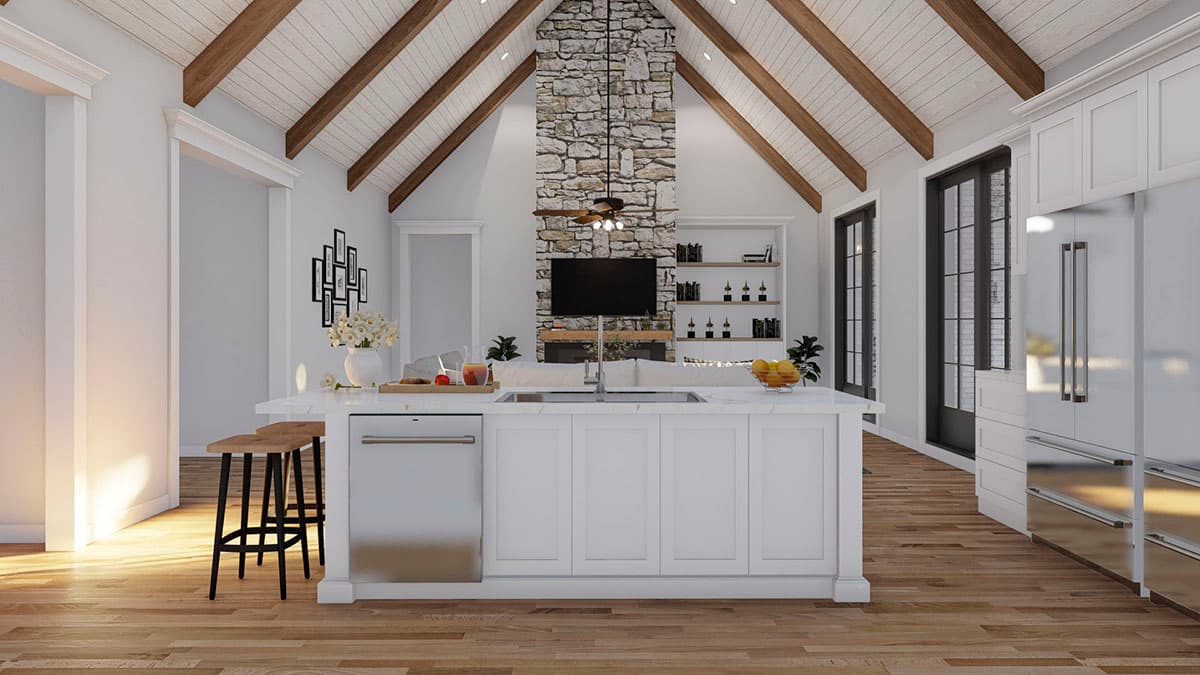 Plan 70582MK: One-Story House Plan With Vaulted Ceilings and Rear Grilling Porch - 2253 Sq Ft - Image #17 - Craftsman, Traditional